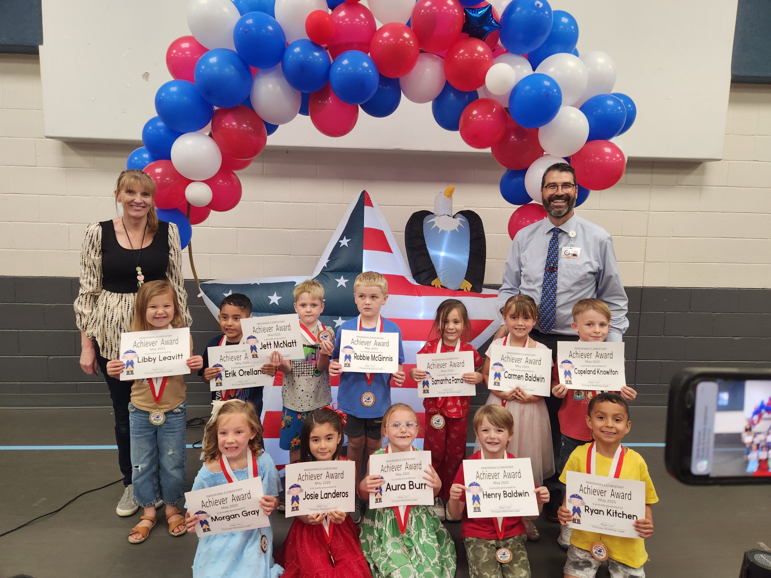 Mrs. Ulloa's Kindergarten Panorama Achiever students