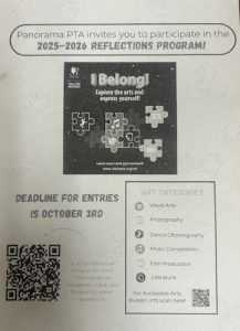 PTA Reflections Flyer with QR Code